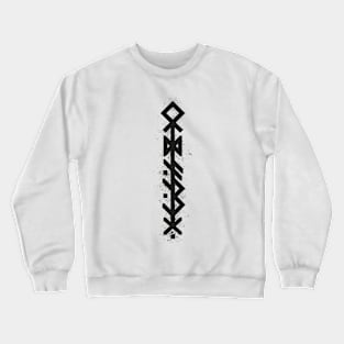 ODIN'S SPEAR - Black Bind Rune Design INK SPLAT Crewneck Sweatshirt